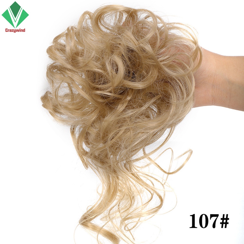 Búi Tóc Giả Có Kẹp Thời Trang Cho Nữ /Bộ Tóc Giả Dài Uốn Xoăn Nhuộm Màu Tự Nhiên Cho Nữ