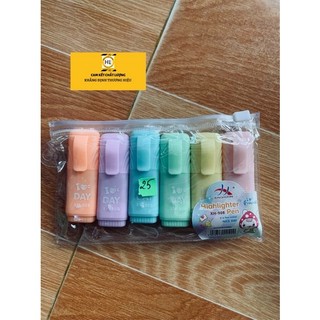 bút dạ quang mini set 6 cây