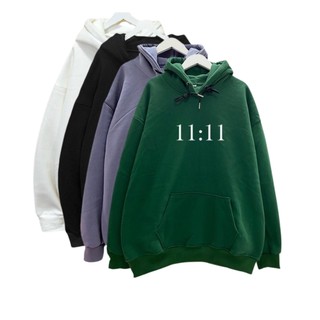 Áo hoodie basic 11:11 , áo hoodie nam nữ form rộng