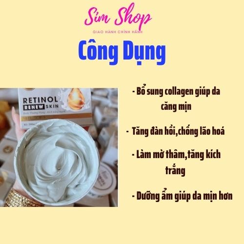 Kem Dưỡng Da Body Retinol Nicos Beauty Chính Hãng Thượng hạng SimShop20 Dưỡng trắng body toàn thân 200g | BigBuy360 - bigbuy360.vn