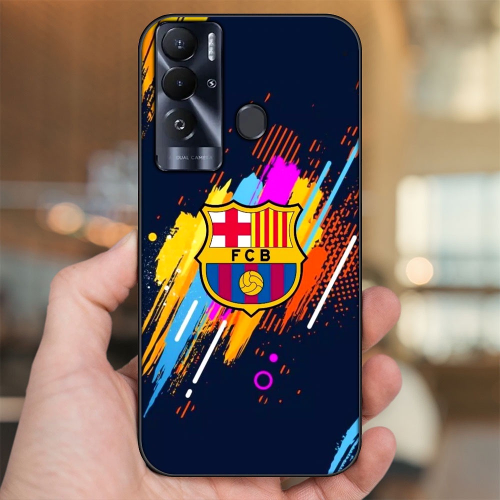 Ốp lưng Tecno Pova Neo viền đen in hình Barcelona Barca