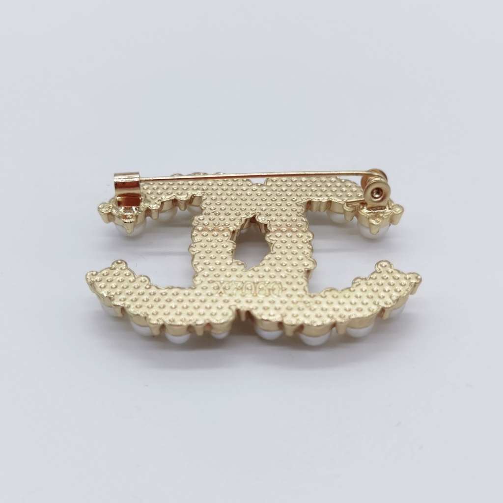 Ghim Cài Áo Mạ Vàng Hình Hoa Khô Đính Đá Thời Trang