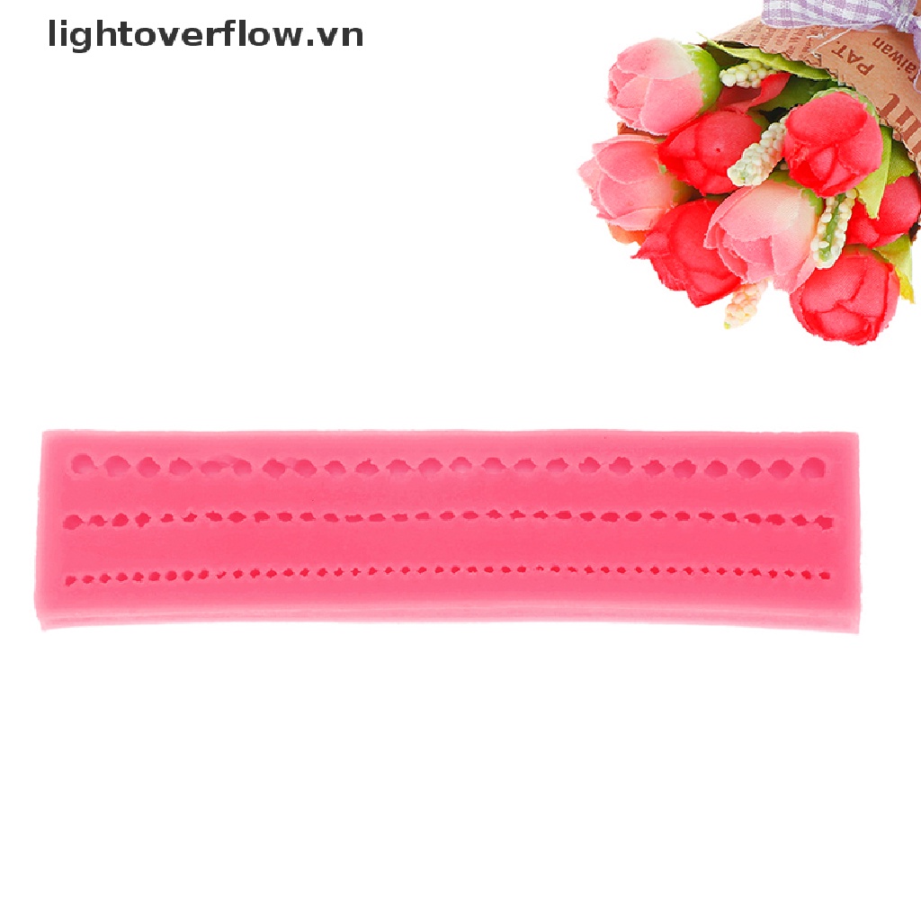 [lightoverflow] Khuôn Silicon Làm Bánh Kẹo Hình Chuỗi Hạt Ngọc Trai Trang Trí [VN]