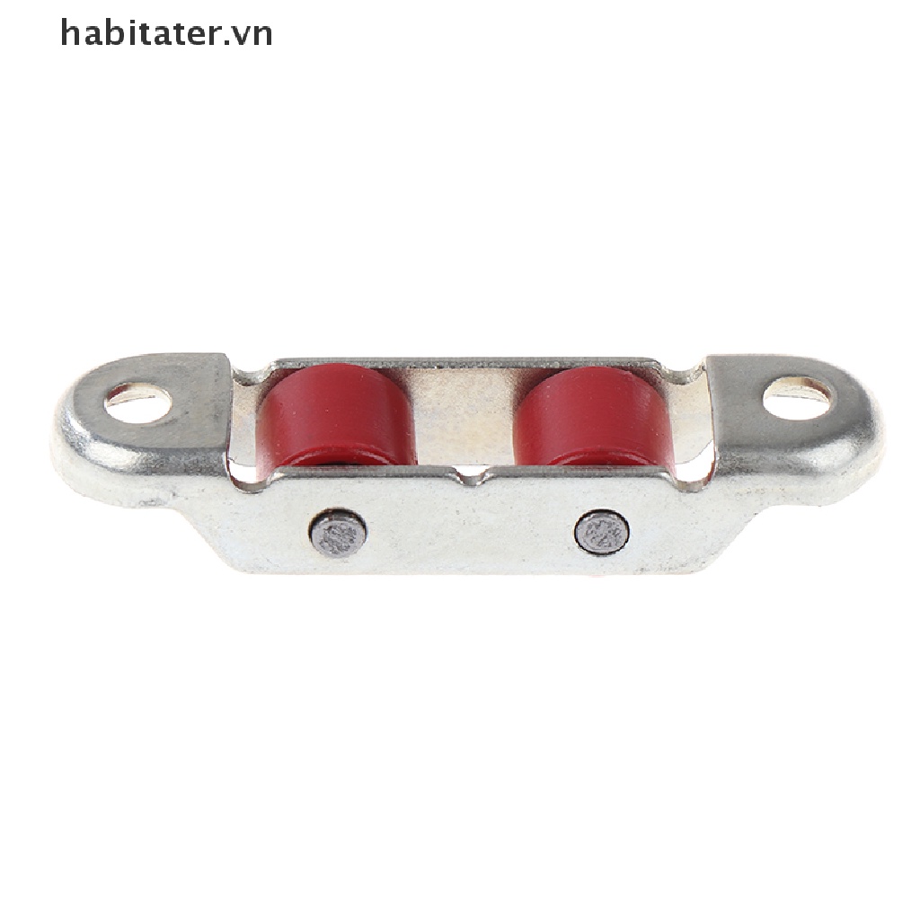 Bộ 2 Bánh Xe Ròng Rọc Kép Bằng Nylon Không Gây Tiếng Ồn Cho Cửa Kính / Cửa Trượt