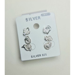 Set 6 chiếc khuyên tai bạc 925