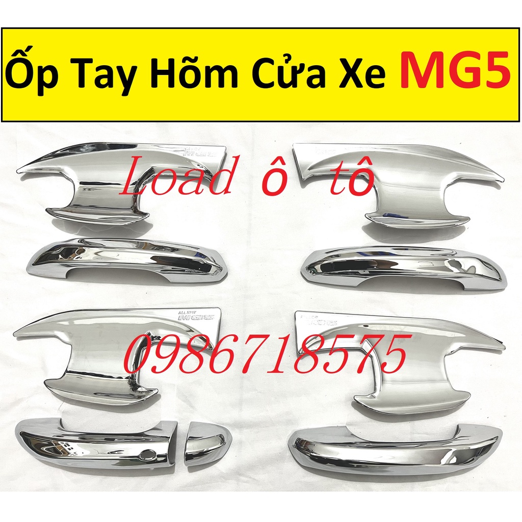Ốp Tay Nắm, Hõm Cửa Xe MG5 2022 Mẫu Nhựa ABS Mạ Crom Sáng Bóng