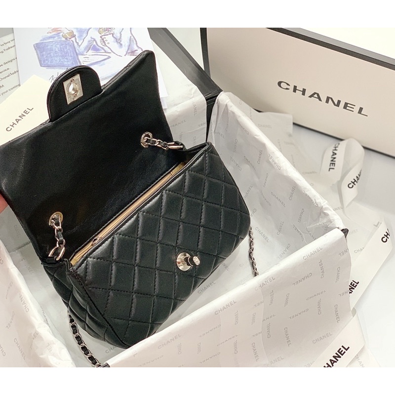 Túi Cha.Ne chuông Sz 20cm Fullbox nan châm bill