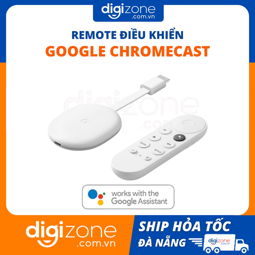 Google Chromecast with Google TV, chất lượng 4K/HD, HDR, ra lệnh Tiếng Việt, hàng chính hãng