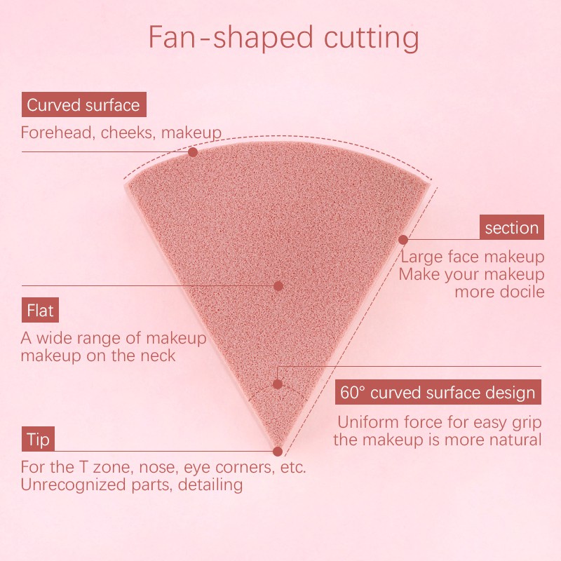 Set 20 / 50 Bông Mút Trang Điểm Hình Tam Giác 7 Màu