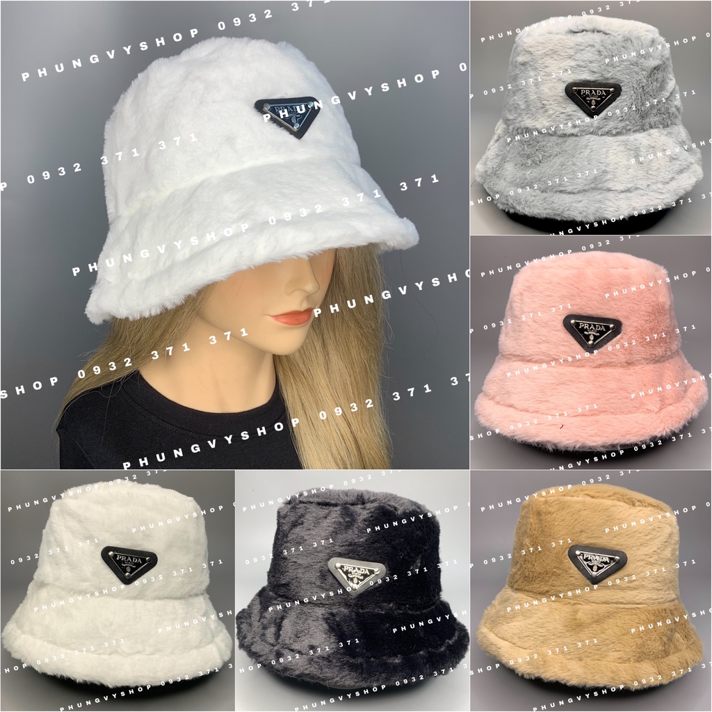 Mũ bucket cực hot unisex nam nữ mùa thu đông giữ ấm -BO LÔNG PRA - nón tai bèo vành