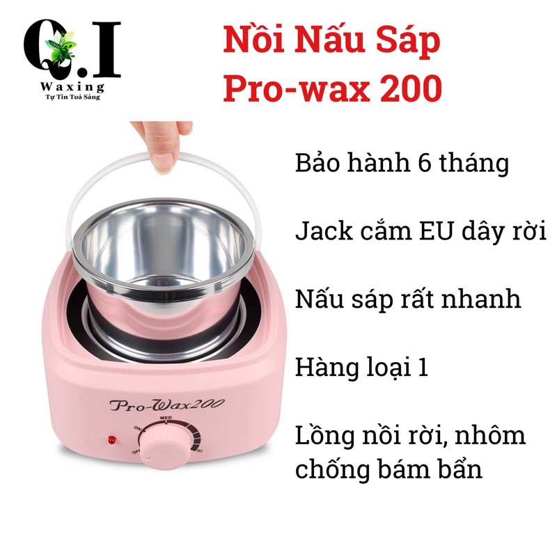 Nồi Nấu Sáp Wax Lông Pro200 Loại 1, Nồi Nấu Sáp Cao Cấp Q.I Waxing