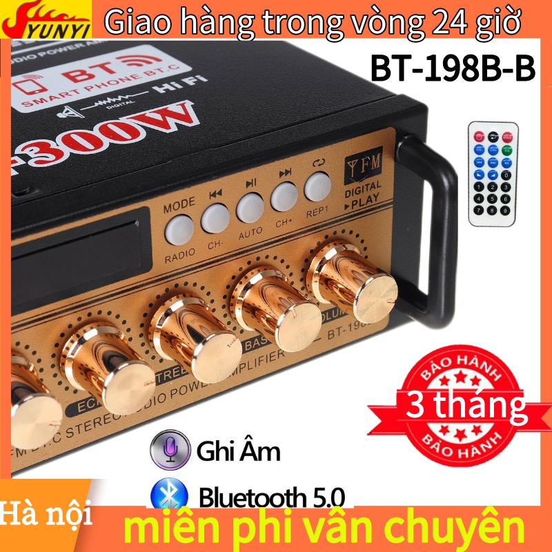 Mua Amply Mini Bluetooth Karaoke +Ghi Âm BT198BB, Âm ly Công Suất