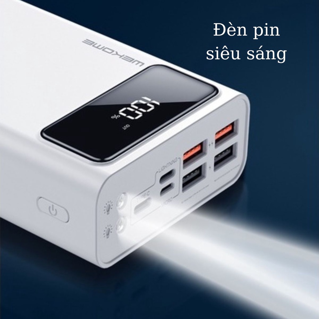 Pin sạc dự phòng dung lượng lớn 50000mAh, tích hợp màn hình LED