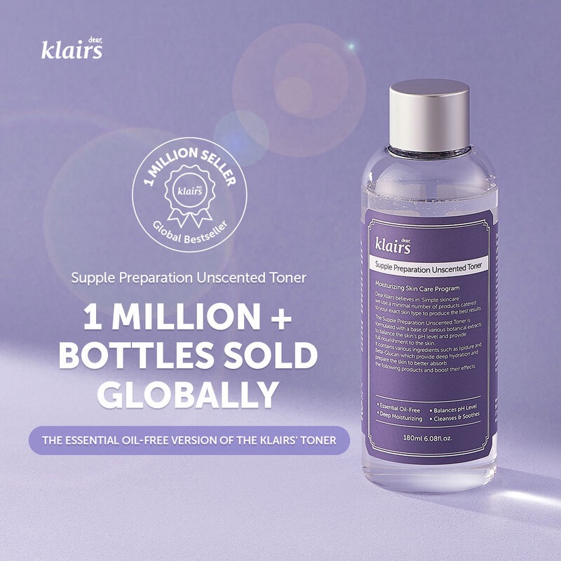 Toner Klairs - Nước hoa hồng Dear, Klairs Supple Preparation Unscented / Facial Toner 180ml (Không Mùi / Có Mùi) | BigBuy360 - bigbuy360.vn