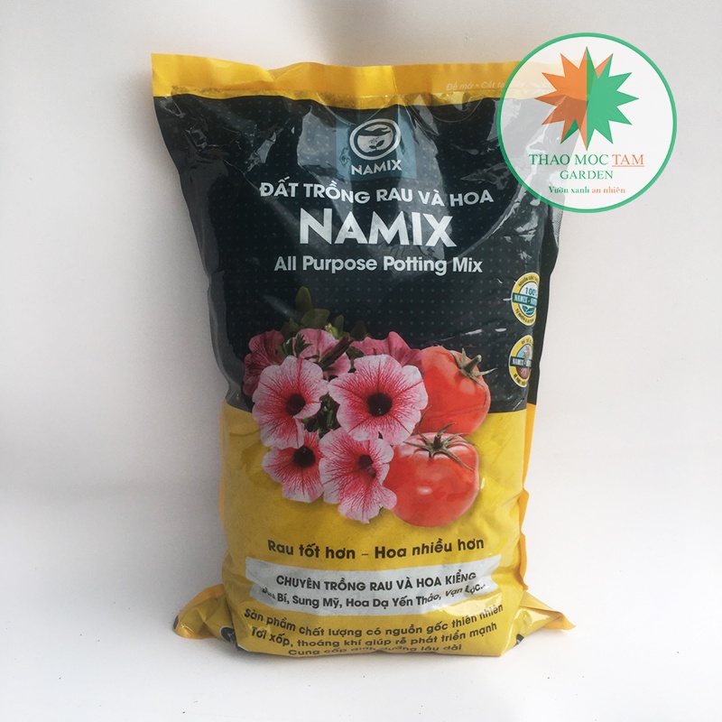 Đất trồng rau và hoa Namix (All Purpose Potting Mix) - Đất sạch trồng chậu, trồng nhiều loại rau và cây hoa