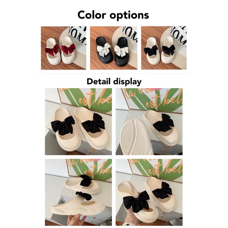 Dép Sandal Mary Jane Chống Trượt Đính Nơ Dễ Thương Thời Trang Hàn Quốc 2022 FT6321