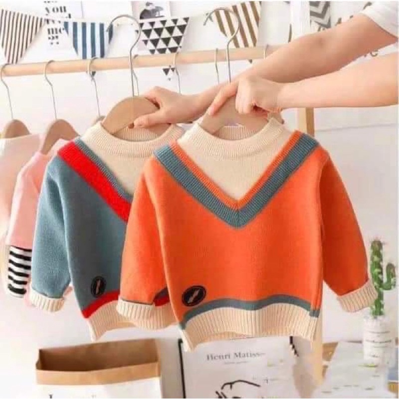 Áo len bé trai size lớn