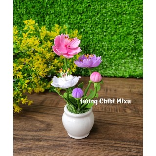 Hoa đất sét trang trí nhà cửa