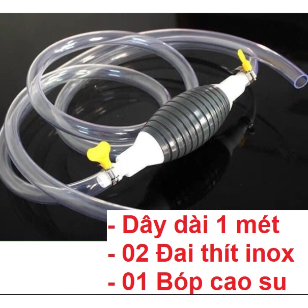 Dụng Cụ Bơm Hút Sang Chiết Chất Lỏng Rượu Xăng Dầu Bóp Tay Sang Chiết Chất Lỏng