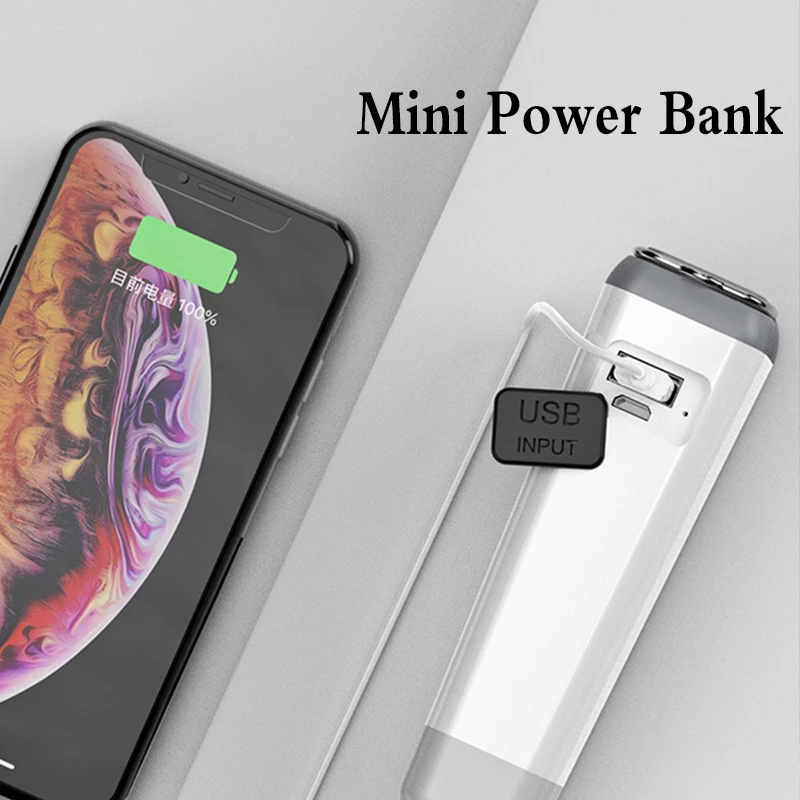 Đèn Pin LED Mini 2 Trong 1 Độ Sáng Cao Chống Thấm Nước Có Thể Sạc Lại Bằng Cổng USB