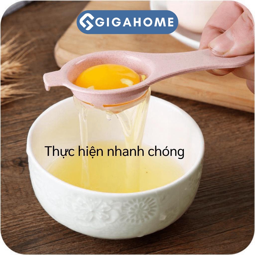 Dụng Cụ Tách Lòng Trắng, Lòng Đỏ Trứng Gà GIGAHOME Bằng Rơm Lúa Mì, Chịu Nhiệt Cao 5164