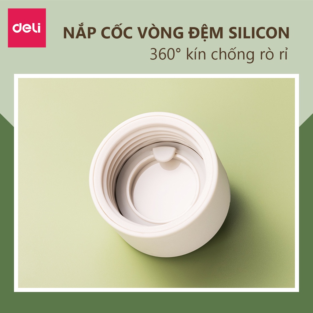 Bình Giữ Nhiệt Nóng Lạnh Vusign Inox 316 350ml Cao Cấp Cách Nhiệt Deli - Phù Hợp Đi Học Du Lịch Thể Thao Gym Yoga LL606
