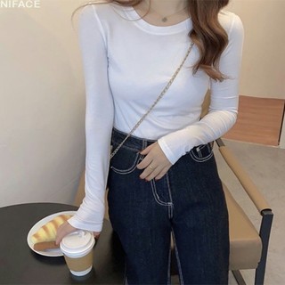 Áo thun nữ tay dài cổ tròn Áo thun nữ body dáng ôm