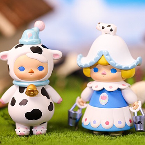 ★Hgtoys★  Popmart Pucky Milk Baby Series Blind Box Doll Tide Play Trang trí Quà tặng
