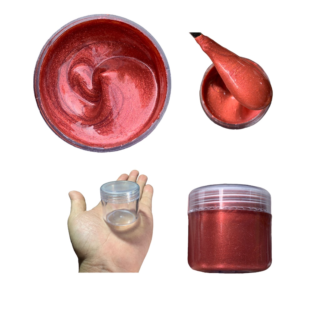 30g Sơn Acrylic Nhũ Đỏ Hồng Ánh Hạt Mịn (A-19)