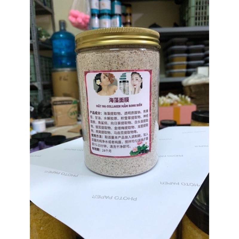 500g Mặt nạ collagen mầm rong biển dưỡng trắng da hót hít giá tại xưởng