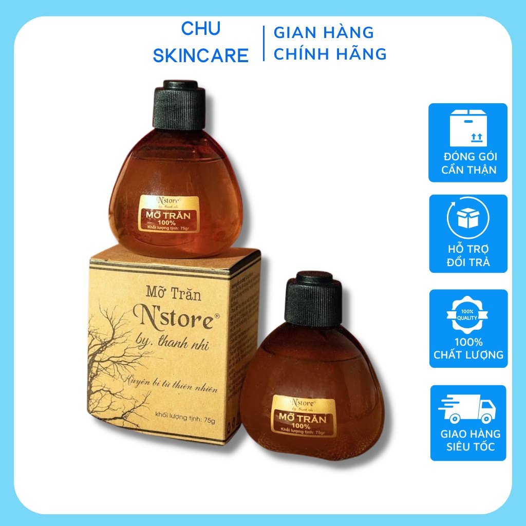 Mỡ Trăn Nguyên Chất N'store triệt lông, mờ rạn da, dịu vết bỏng lành tính