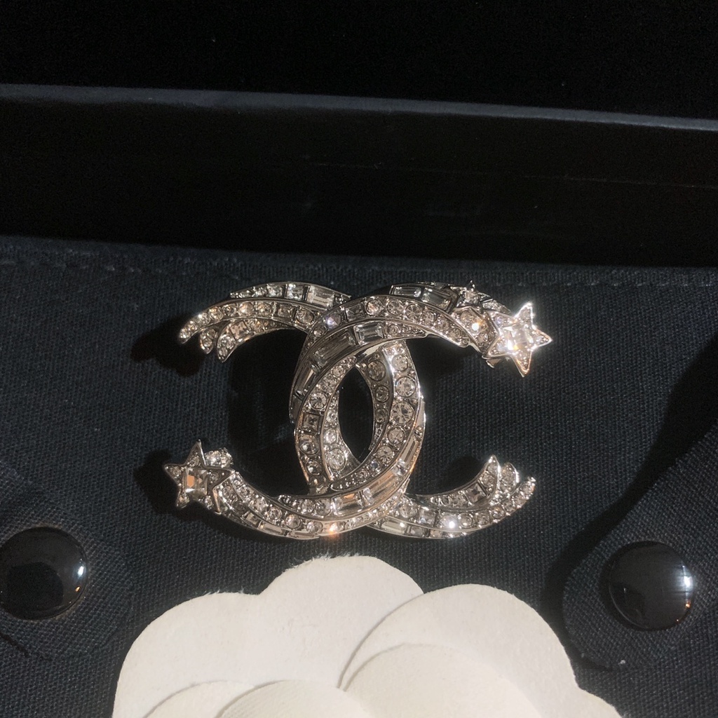 Ghim Cài Áo Mạ Bạc 925 Hình Ngôi Sao Đính Đá Thời Trang