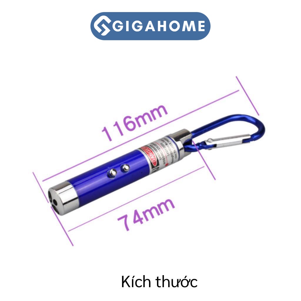 Móc Khóa Đèn Pin Nhỏ Gọn GIGAHOME 3 Chế Độ, Soi Tiền Giả 2701