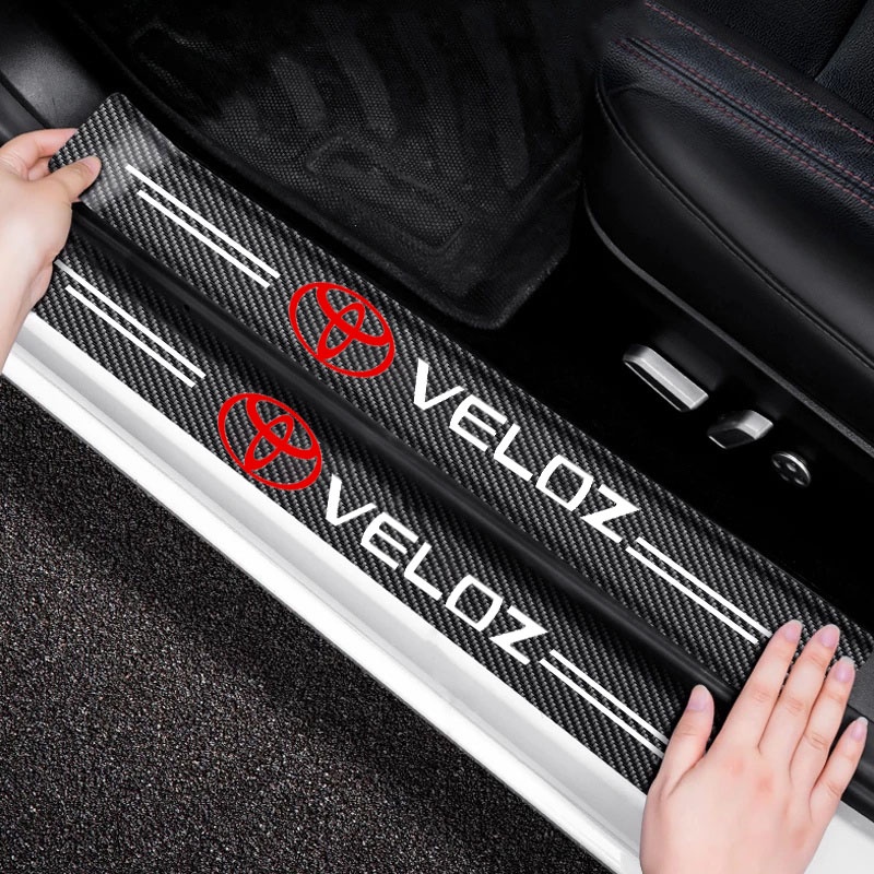 Sticker Sợi Carbon Dán Bảo Vệ Cửa Xe Hơi Chống Trầy Xước Cho Toyota Veloz 2022 GR Sport