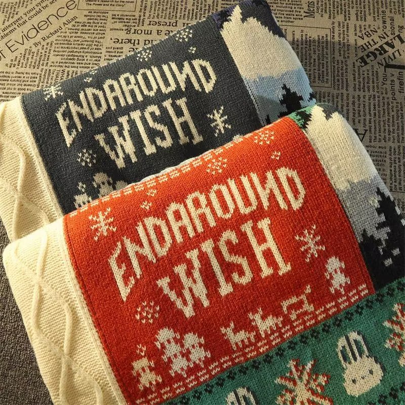 Áo Sweater Dệt Kim Dáng Rộng Phong Cách Retro Nhật Bản Thời Trang Thu Đông Cho Nam Giới