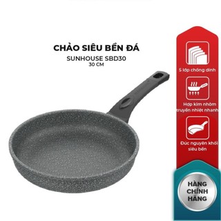 Chảo chống dính siêu bền đá sunhouse sbd24,26,28,30