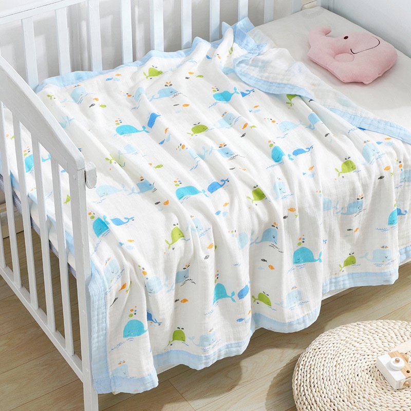 Chăn Đắp Và Quấn Ủ Bonny 100% Sợi Tre Lụa 4 Lớp Siêu Mềm, Thấm Hút, An Toàn Cho Làn Da Của Bé Yêu (Kt:1m1x1m2)