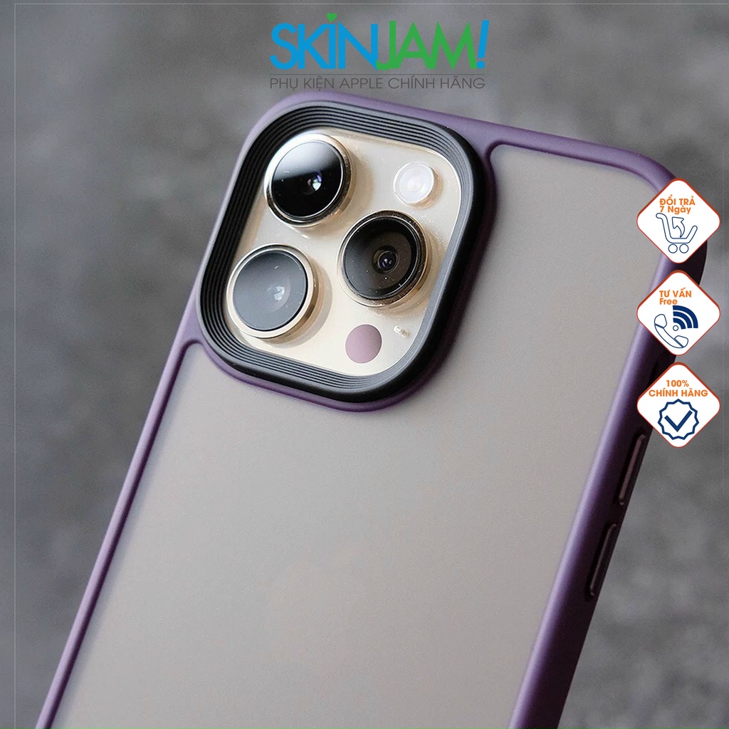 Ốp Lưng Likgus Màu Tím Series 14 Lưng Nhám Chống Vân Tay iP 14 - 14Plus - 14 Pro - 14 Promax