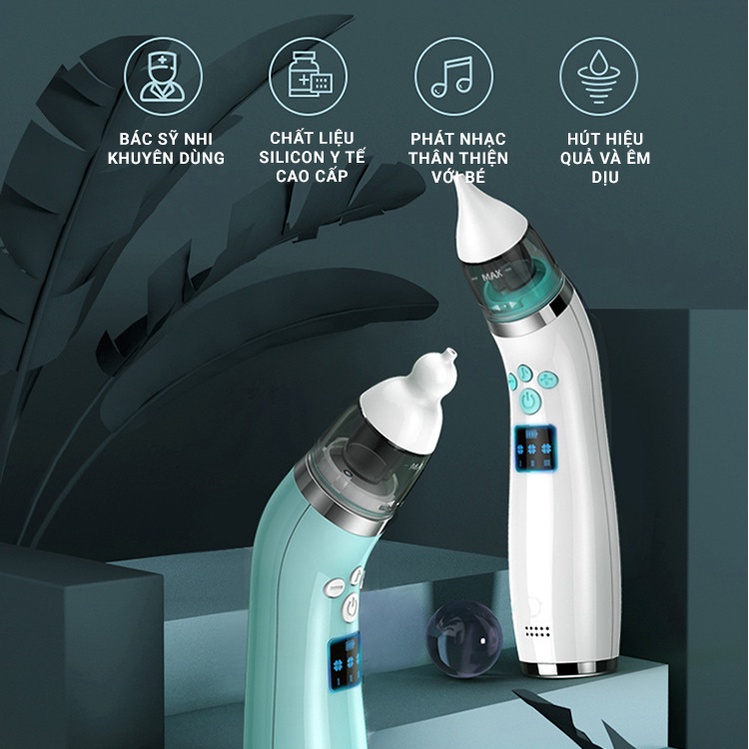 Máy Hút Mũi Cho Bé X10 - Chất liệu Silicon y tế an toàn tuyệt đối cho bé - Hút mũi êm ái dịu dàng - 3 chế độ hút mạnh mẽ