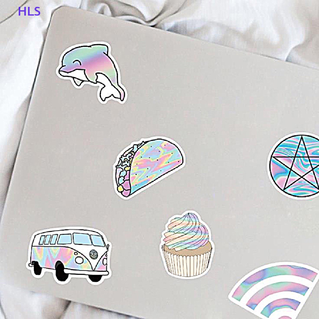 Bộ 50 Miếng Dán Trang Trí Vali Đàn Guitar / Mũ Bảo Hiểm Họa Tiết Graffiti