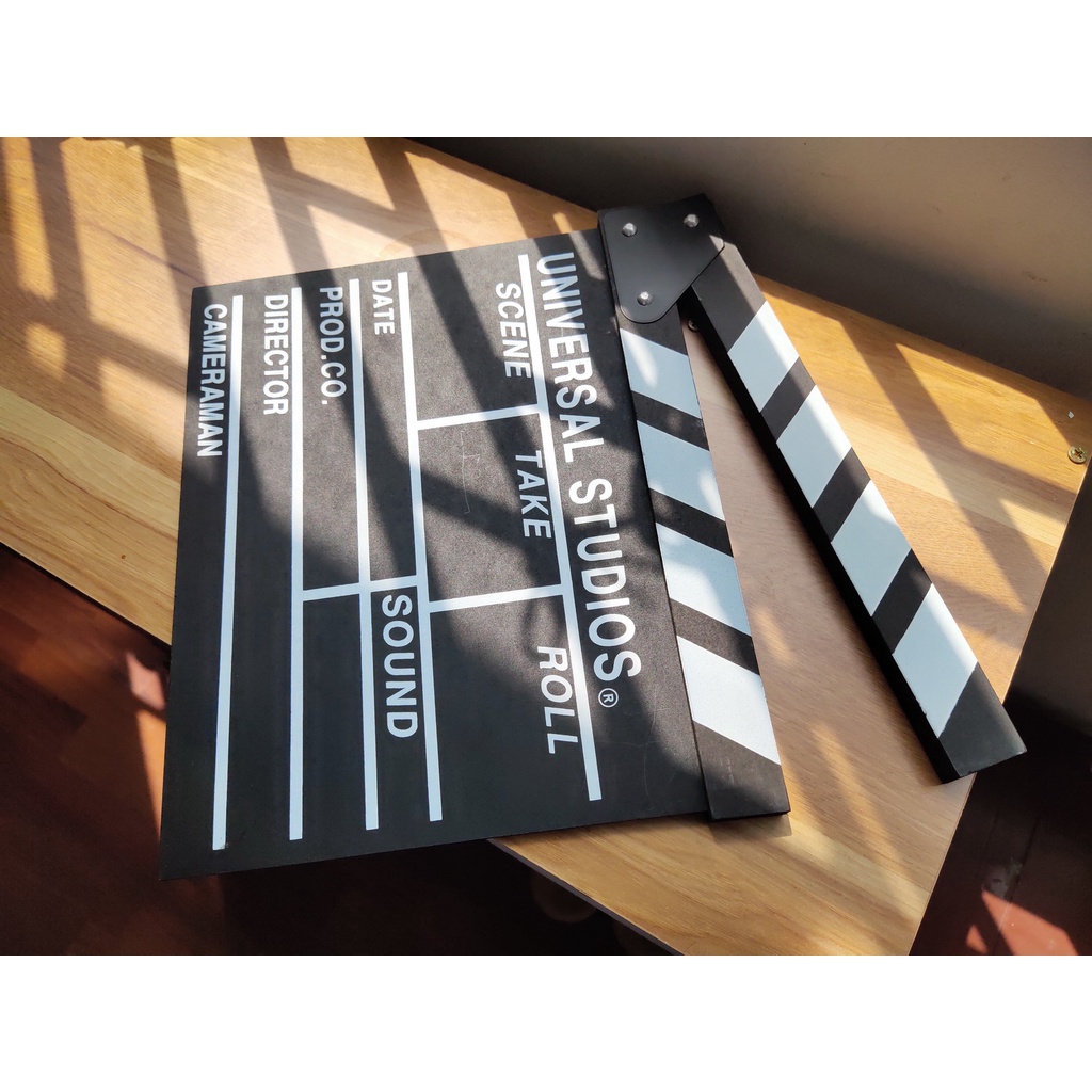 Bảng Clapper Board 30x20cm Công Cụ Ghi Chú Thông Báo Cảnh Quay Cho Các Nhà Làm Dựng Phim Chuyên Nghiệp Có Clip Thực Tế