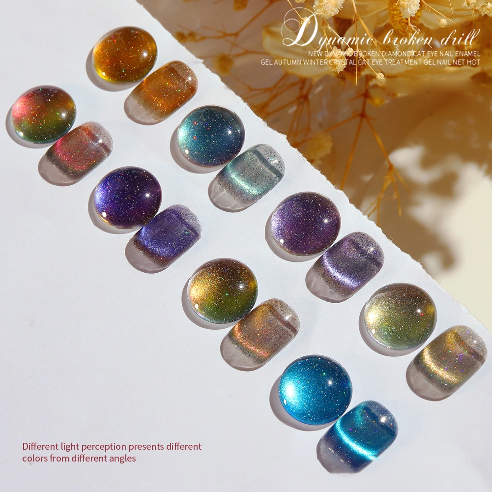 Gel sơn móng tay MISCHEERING ANNIES tạo kiểu mắt mèo ánh nhũ lấp lánh UV thời trang thu đông xinh xắn