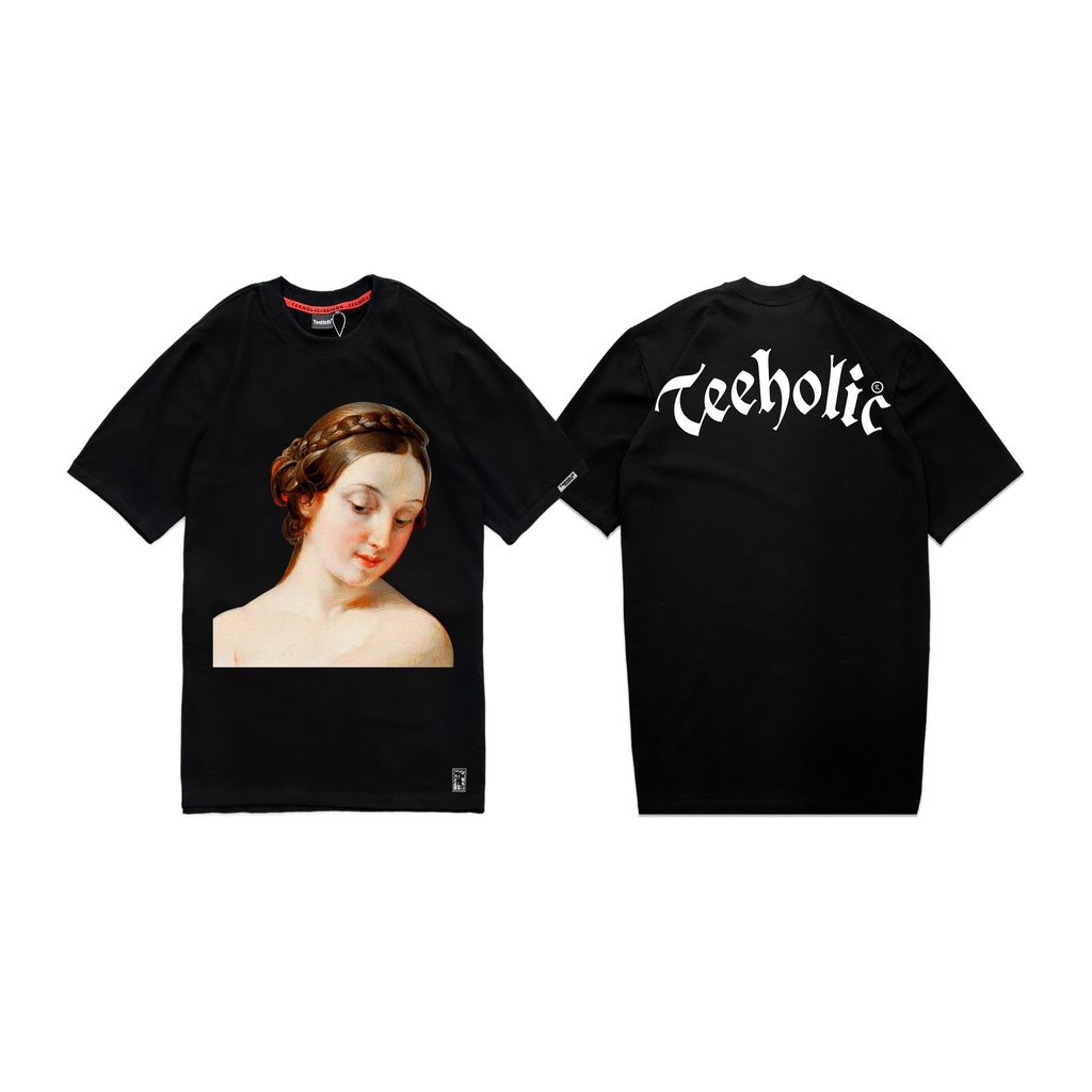 Áo thun unisex nam nữ baby face form rộng tay lỡ màu đen teeholic 13 áo thun em bé tranh sơn dầu gothic