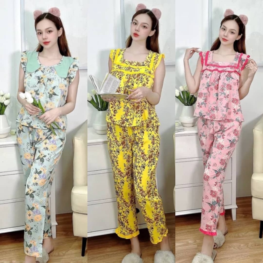 Bộ lụa hàn 9 tấc - 40 đến 58kg - quần có túi - ẢNH THẬT- CHO KIỂM HÀNG