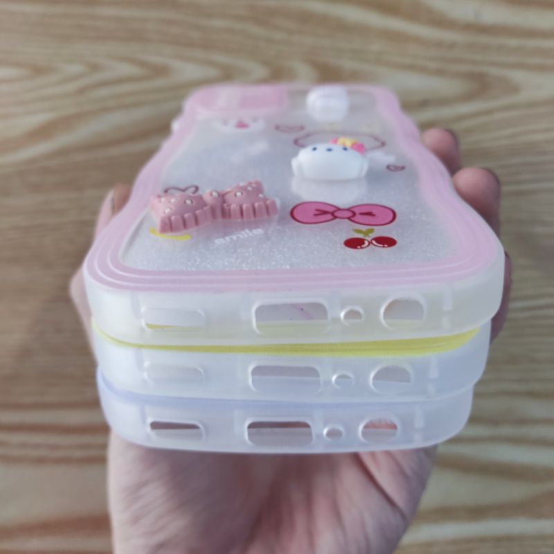 Ốp lưng Samsung A03S dẻo hình nổi siêu dễ thương viền lượn sóng bảo vệ camera