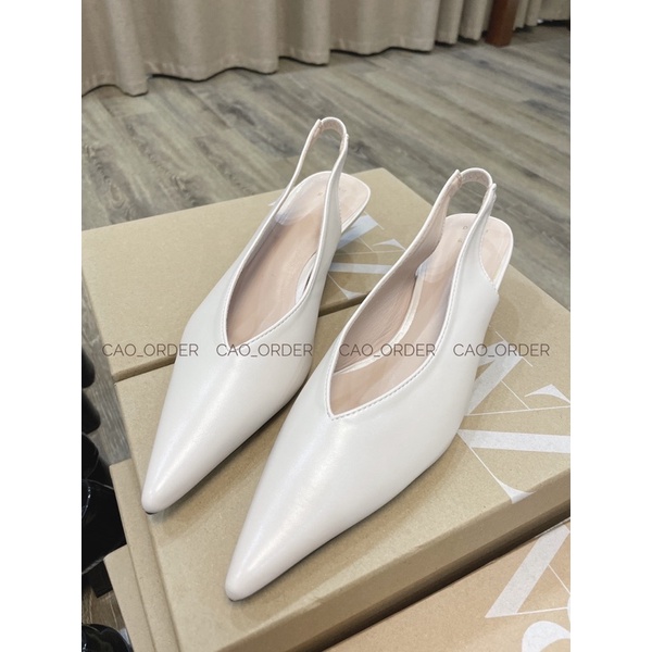 Giày cao 3p mũi nhọn mules