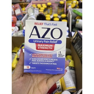 CVS AZO Urinary Pain Relief, Maximum Strength 12 viên