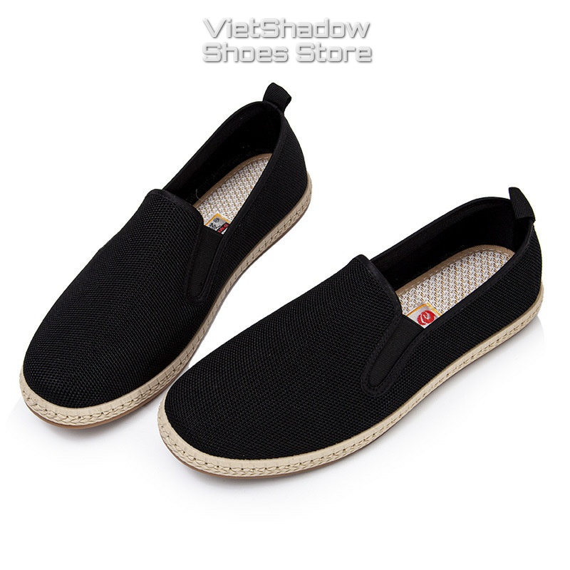 Giày slip on nam giá rẻ - Chất liệu sợi tổng hợp dệt kim thoáng khí, đế nhựa kết hợp cao su nhân tạo mềm êm - Mã SP T668