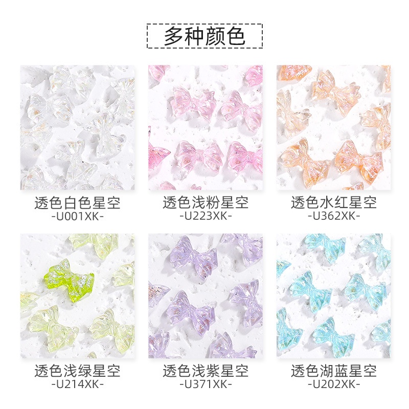 Phụ Kiện Trang Trí Móng Tay Trong Suốt Hình Bướm Màu Sắc Nổi Bật Thời Trang