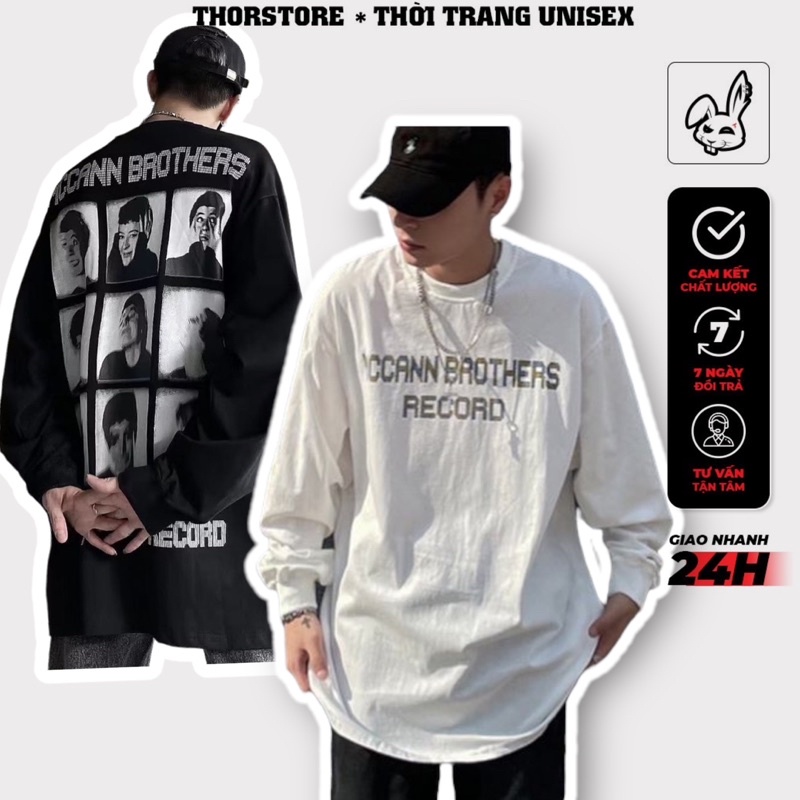 Áo thun tay dài unisex,in hình Brother 2 màu trắng đen